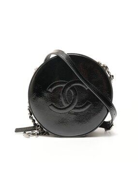 Chanel Shoulder Bag 2-Way Round Vanity Patent
